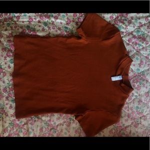 American Apparel Burnt Orange Crop Top